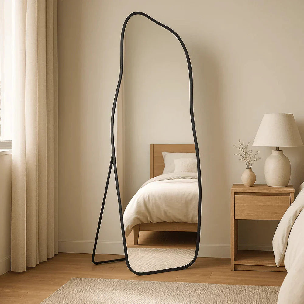150 x 60 cm Ganzkörperspiegel aus Bio-Baumwolle mit Aluminiumrahmen – Sonderangebot