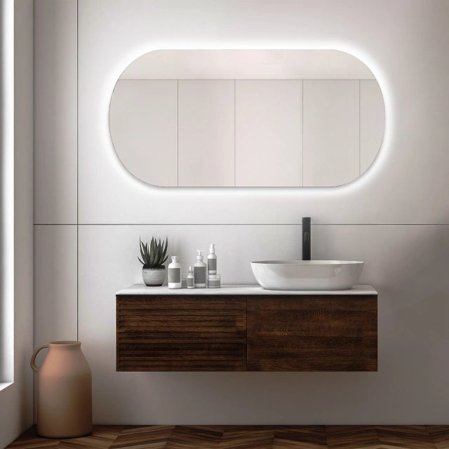 Edição especial – Espelho redondo slim com LED 80 x 40 cm