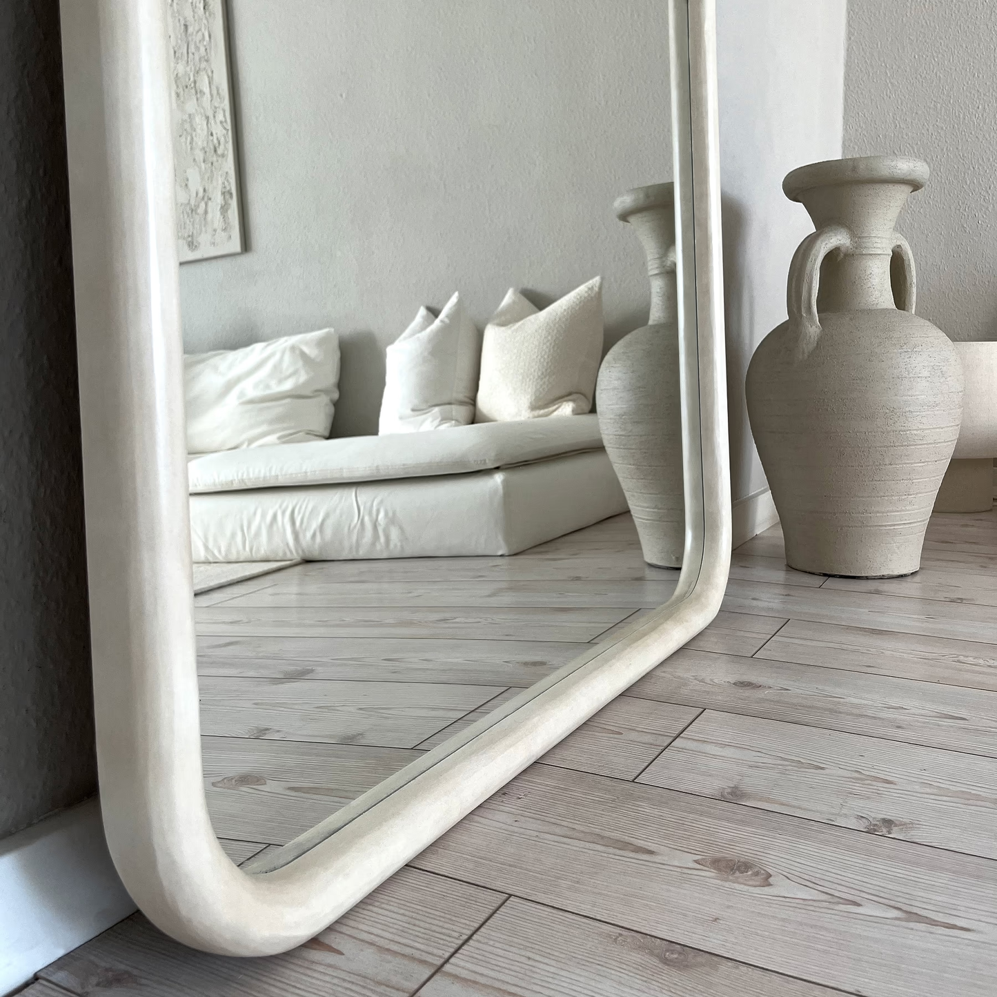 Espelho de corpo inteiro grande com moldura curva  – 190 x 100 cm (Liquidação)