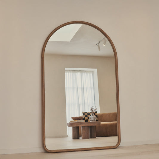 Haus Amora – Espelho extra grande de corpo inteiro em madeira (200 cm × 120 cm)