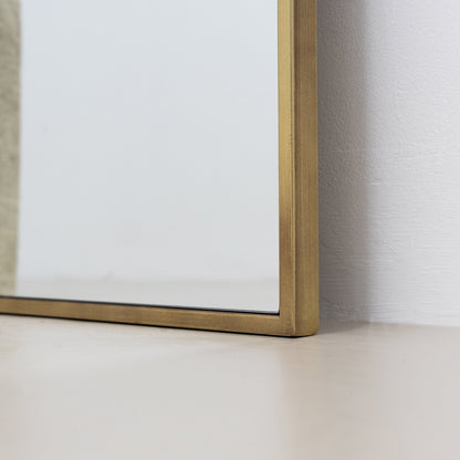 Full Length Dourado Large Arched Metal Mirror corner