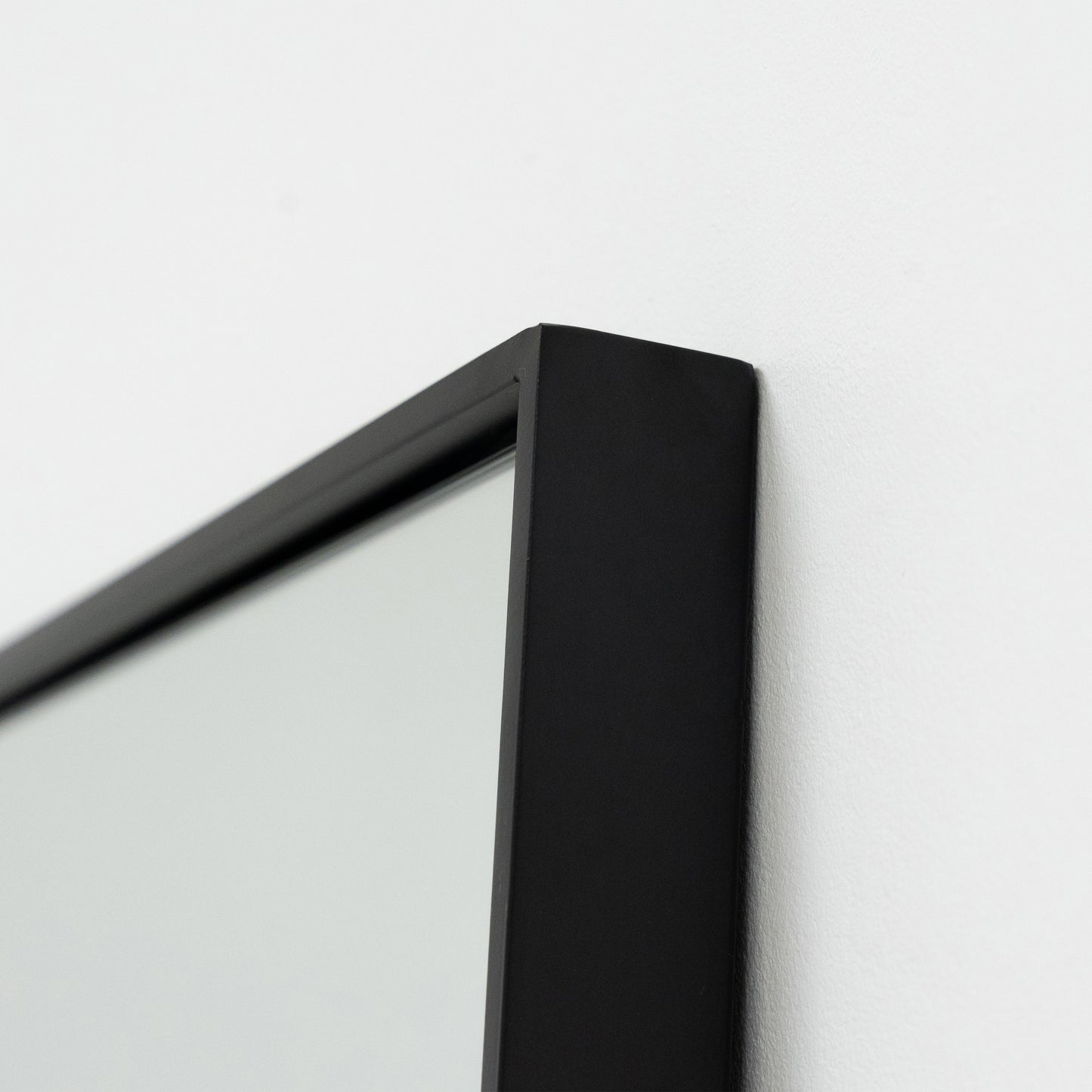 Espelho de corpo inteiro extra grande em metal preto, 200 cm x 100 cm