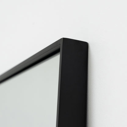 Espelho de corpo inteiro extra grande em metal preto, 200 cm x 100 cm