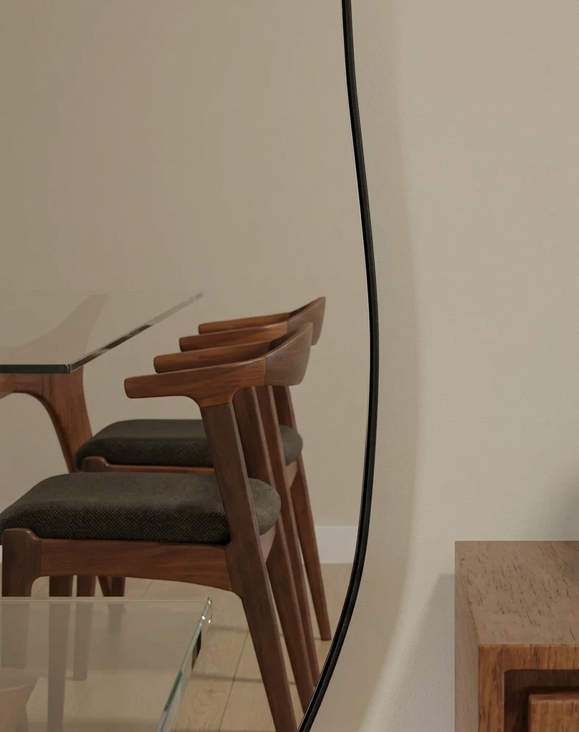 Haus Amora - Grande espelho de corpo inteiro com moldura em couro (150cm x 60cm 170cm x 70cm)