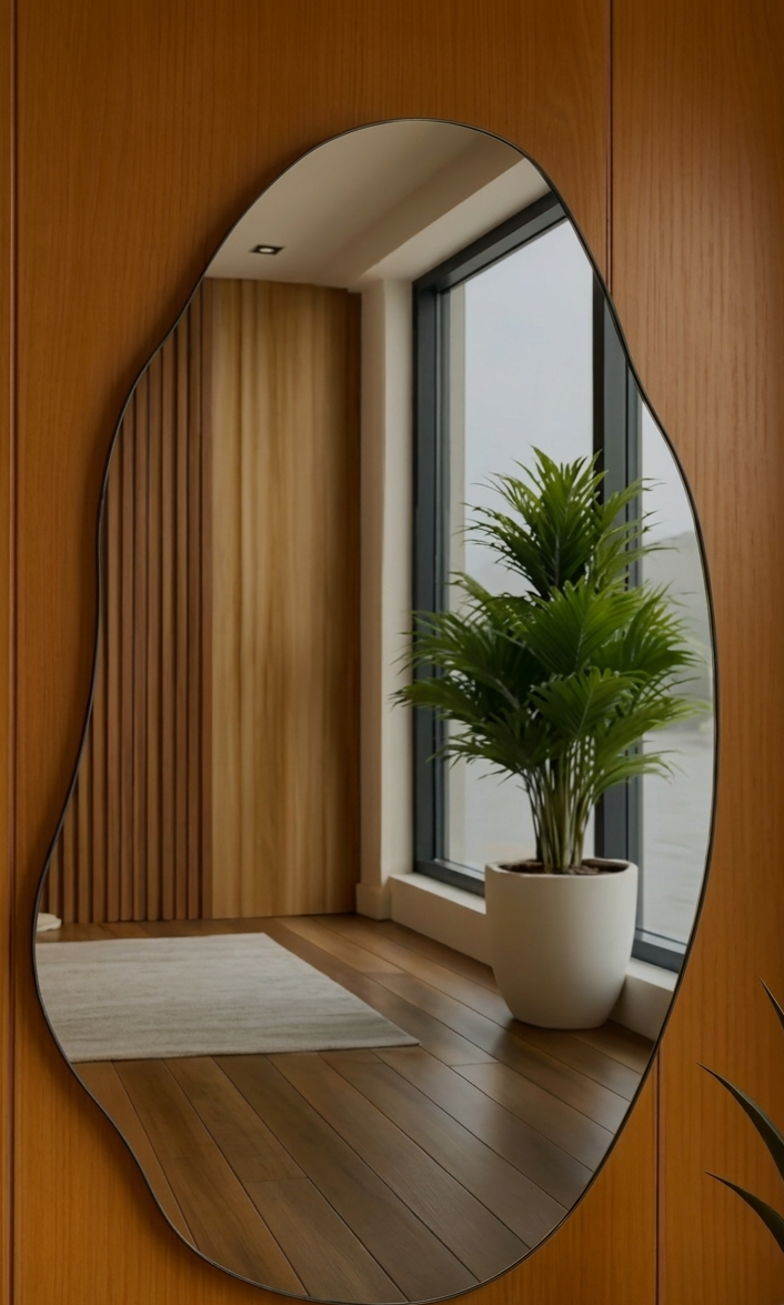 Haus Amora - Grande orgânico geschliffenes decoração de espelho - 110 x 80