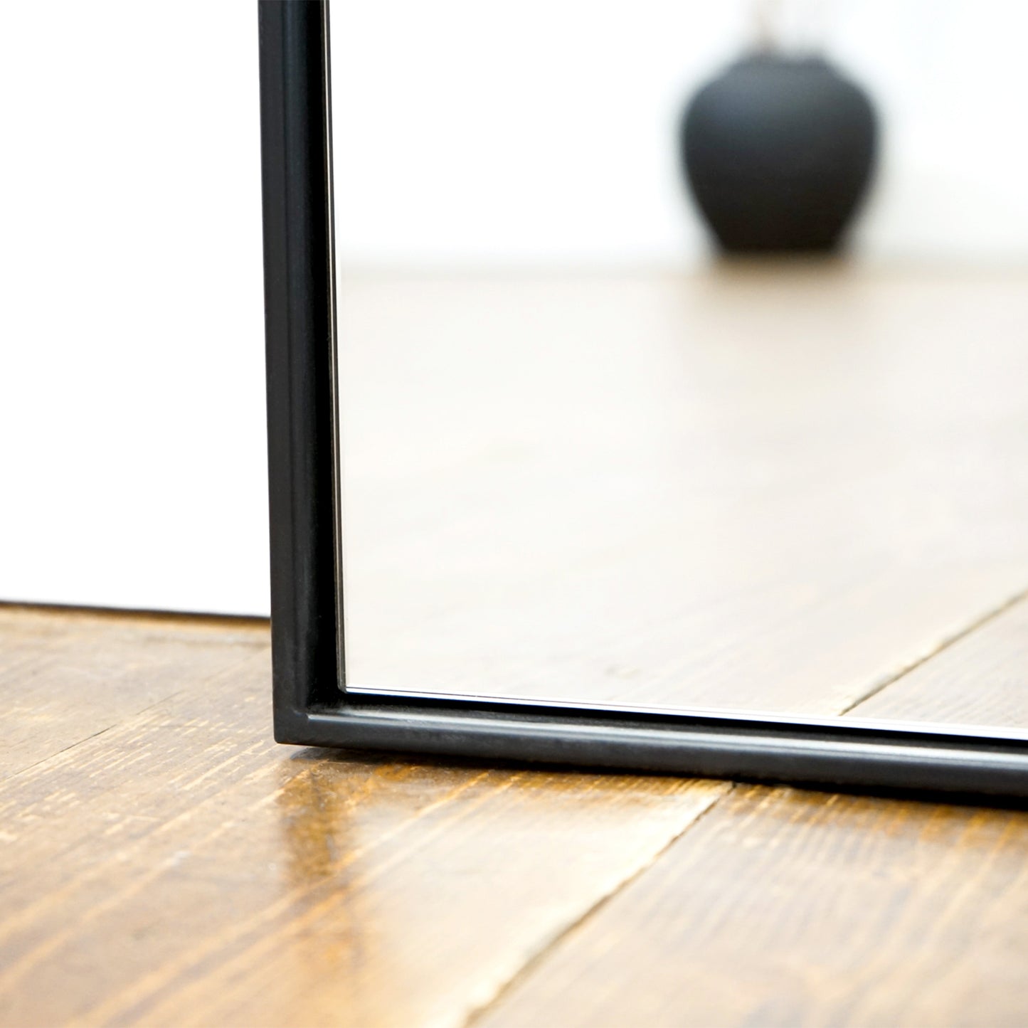 Espelho de corpo inteiro em metal preto, extra grande, 190 cm x 120 cm