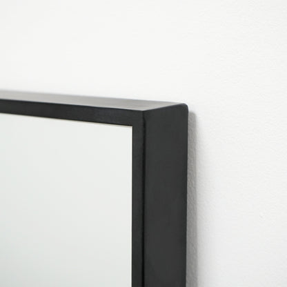 Espelho de corpo inteiro em metal preto, extra grande, 190 cm x 120 cm