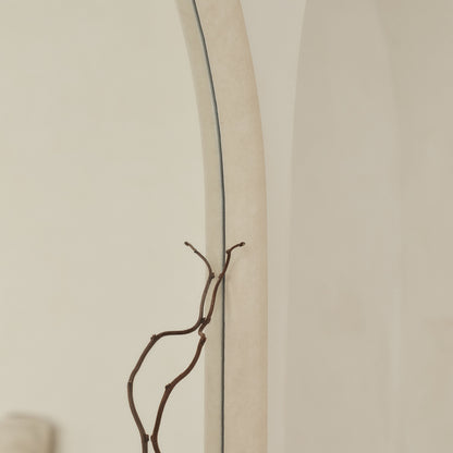 Haus Amora – Extra Grande, curvo espelho de corpo inteiro aus betão (190 cm x 100 cm)