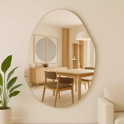 Haus Amora - Grande orgânico geschliffenes decoração de espelho - 110 x 80