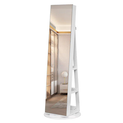 Haus 360° espelho de chão: armário para joias e organizador integrado