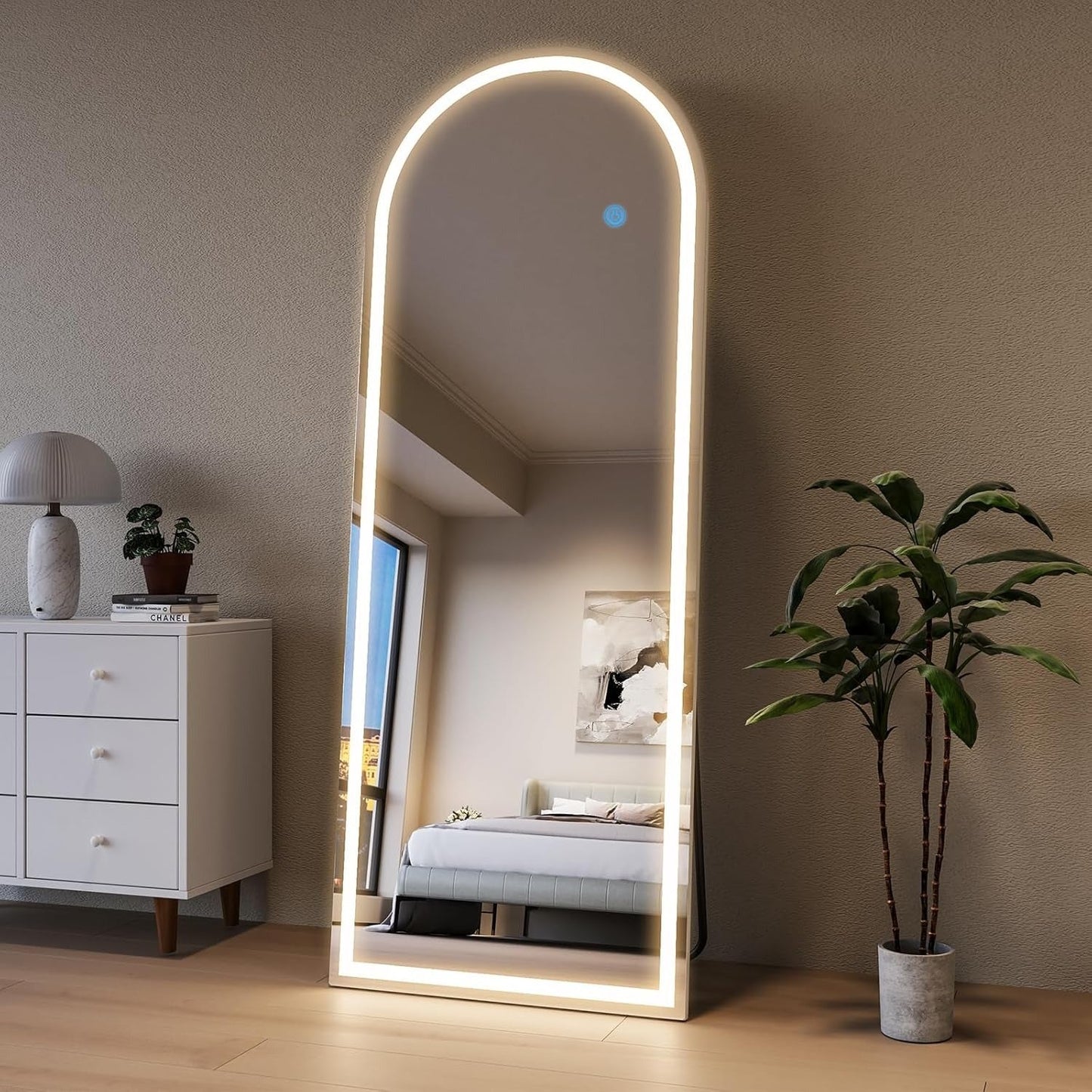 Espelho estilo Pinterest com LED touch – Polido 170 × 70 cm – Liquidação total