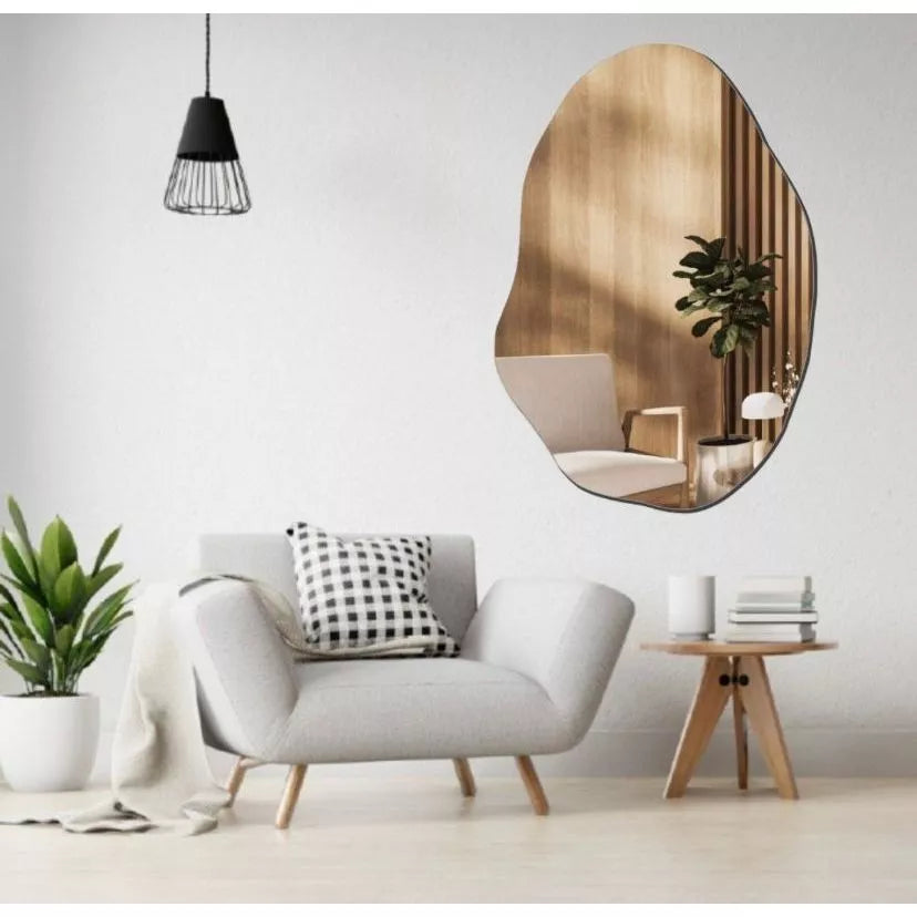 Haus Amora - Grande orgânico geschliffenes decoração de espelho - 110 x 80