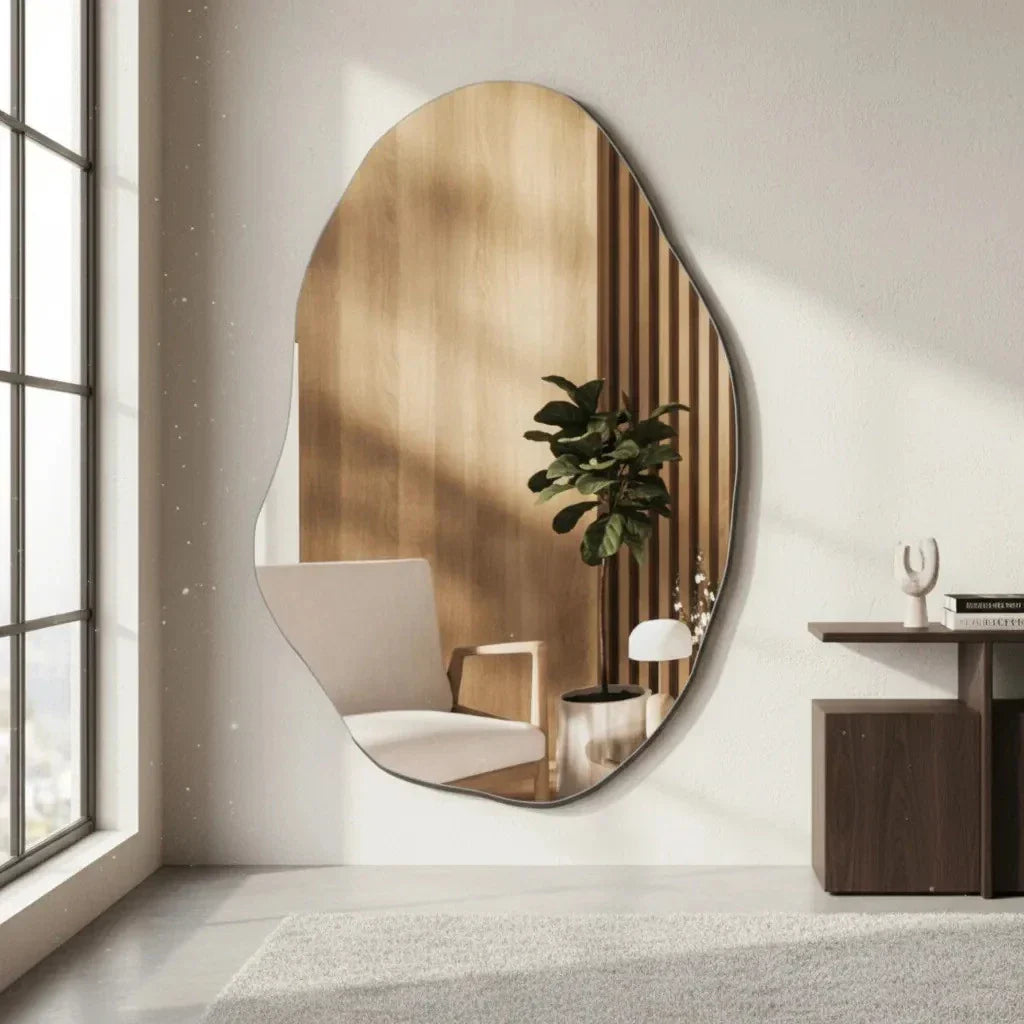 Haus Amora - Grande orgânico geschliffenes decoração de espelho - 110 x 80